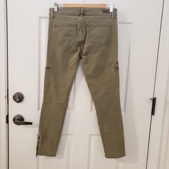 PAIGE Jolie Cargo Vintage Green Ivy Jeans size 28 - Picture 4 of 12